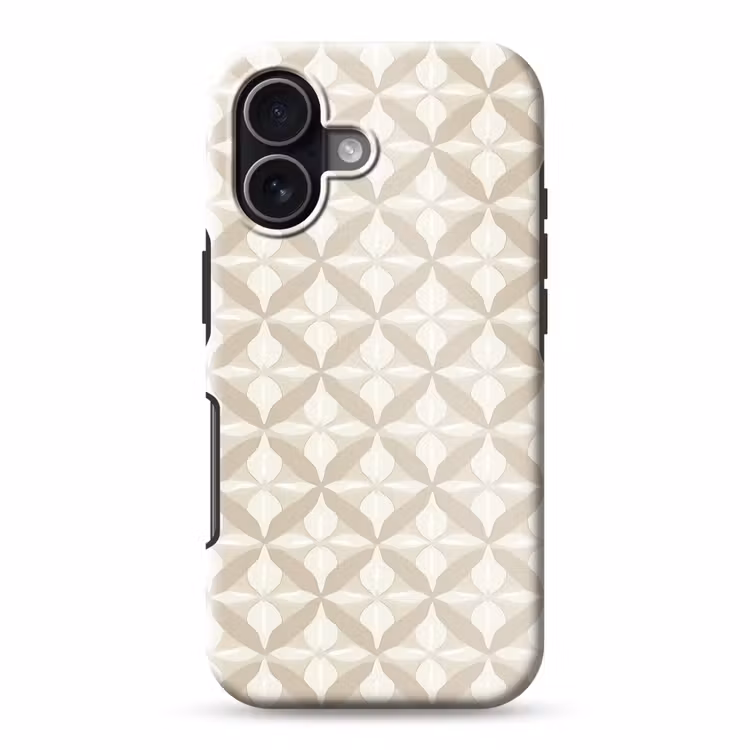 Patroon - Klassiek - Beige Toughcase MagSafe Apple iPhone 17 klein 1017 -3d
