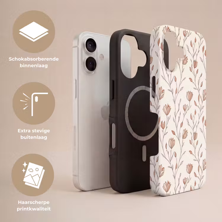 Patroon - Klassiek - Roze Toughcase MagSafe Apple iPhone 17 klein 1017 -USP_Lagen_NL