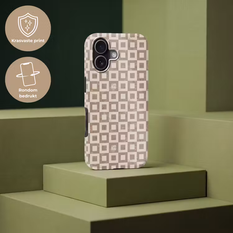 Patroon - Marmer - Beige Toughcase MagSafe Apple iPhone 17 klein 1017 -USP_PrintM_NL