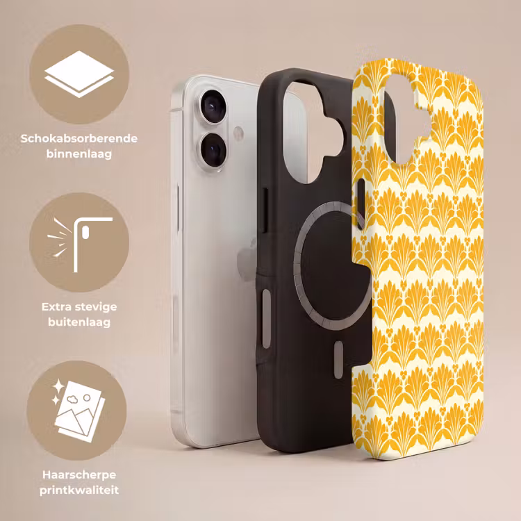 Patroon - Motief - Geel Toughcase MagSafe Apple iPhone 17 klein 1017 -USP_Lagen_NL