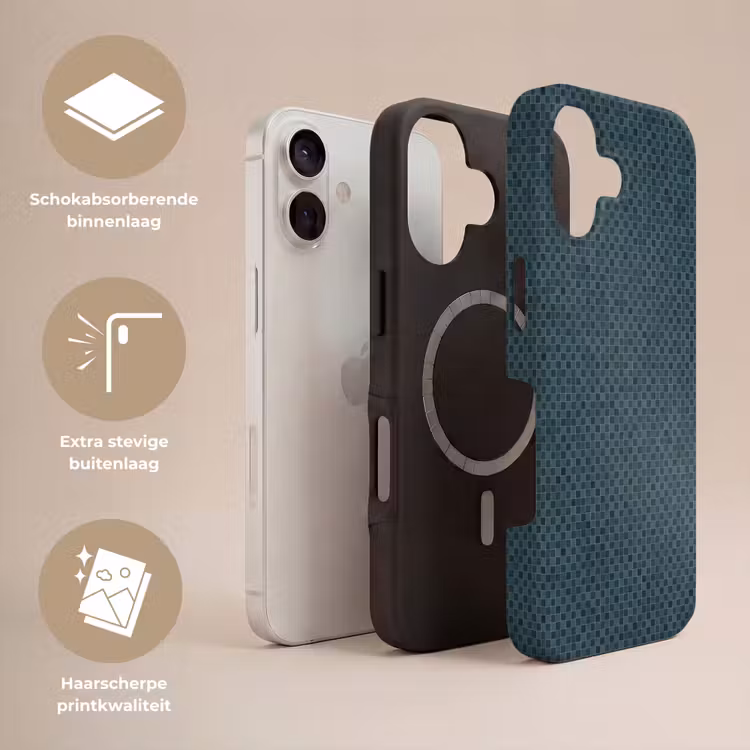 Patroon - Mozaïek - Groen Toughcase MagSafe Apple iPhone 17 klein 1017 -USP_Lagen_NL