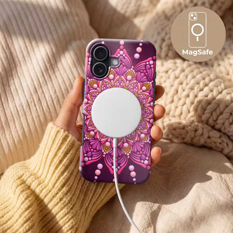 Patroon - Stippen - Abstract - Kleurrijk Toughcase MagSafe Apple iPhone 17 klein -USP_MagsafeV