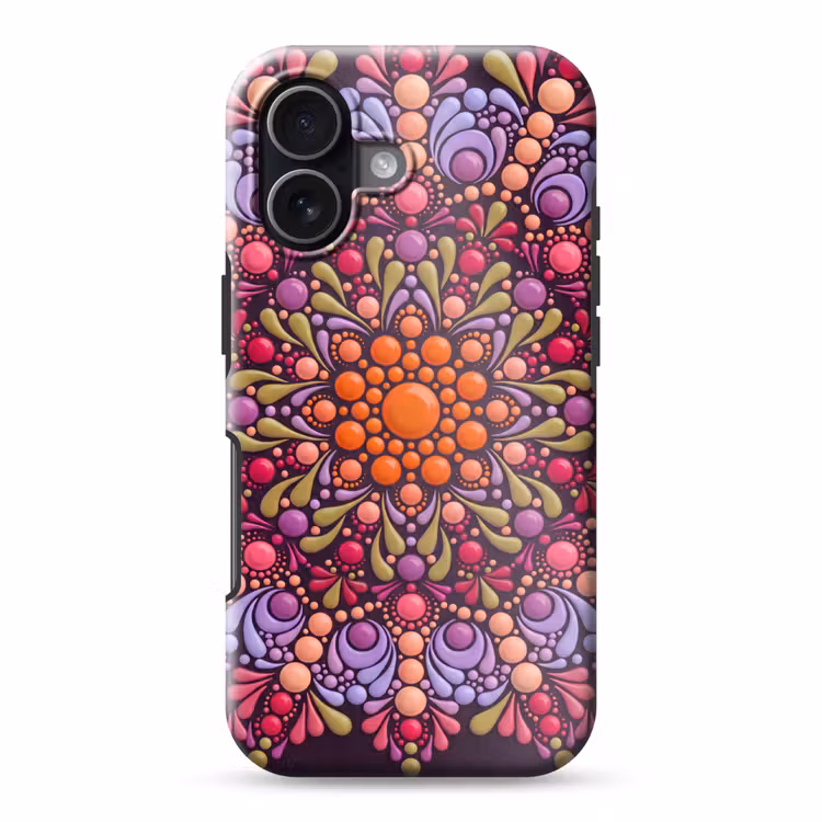 Patroon - Stippen - Abstract - Modern - Kleurrijk Toughcase MagSafe Apple iPhone 17 klein -3d