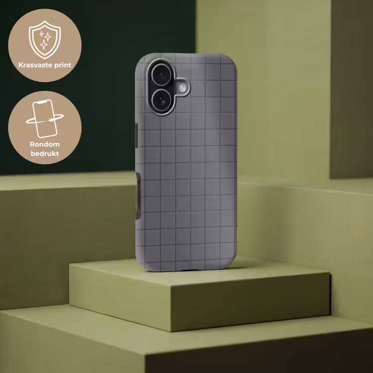Patroon - Tegel - Grafiet - Grijs Toughcase MagSafe Apple iPhone 17 klein 1017 -USP_PrintM_NL
