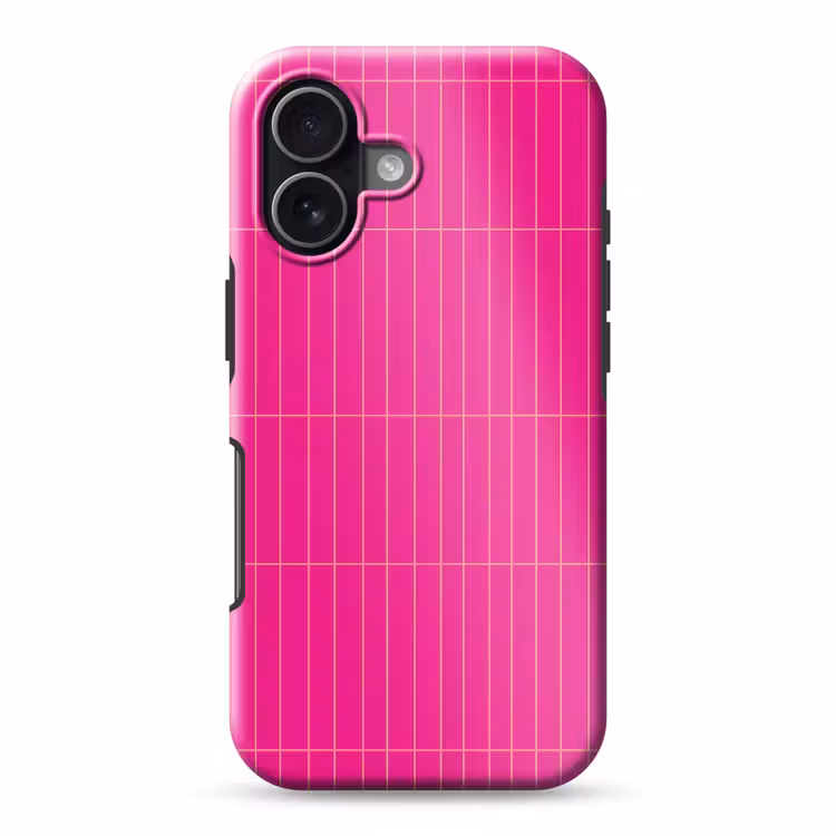 Patroon - Tegel - Magenta - Roze Toughcase MagSafe Apple iPhone 17 klein 1017 -3d