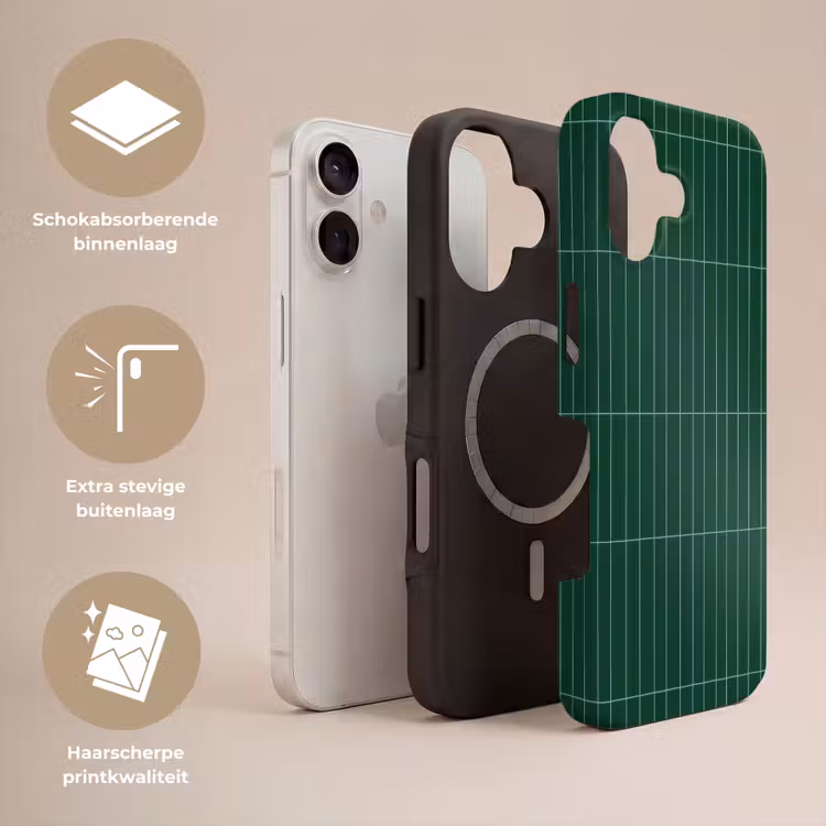 Patroon - Tegels - Donkergroen Toughcase MagSafe Apple iPhone 17 klein 1017 -USP_Lagen_NL