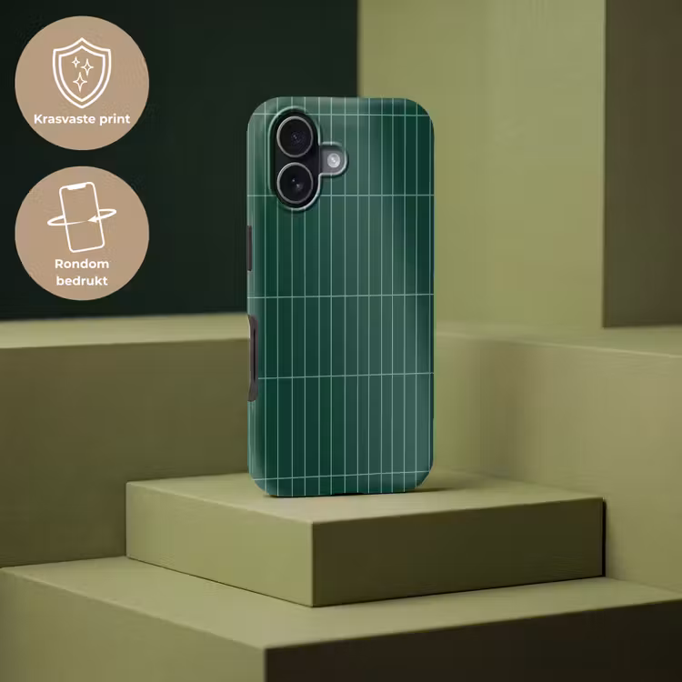 Patroon - Tegels - Donkergroen Toughcase MagSafe Apple iPhone 17 klein 1017 -USP_PrintM_NL