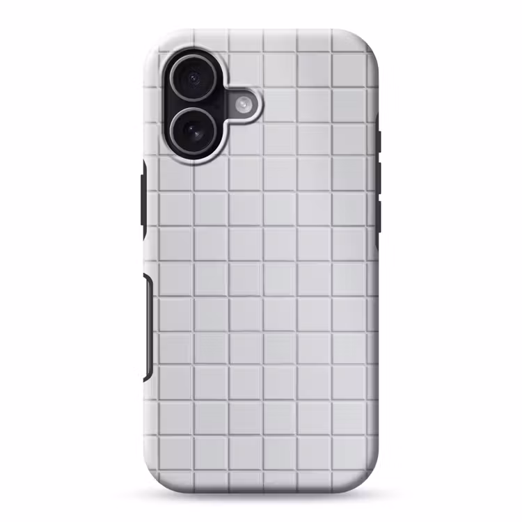 Patroon - Tegels - Licht - Grijs Toughcase MagSafe Apple iPhone 17 klein 1017 -3d