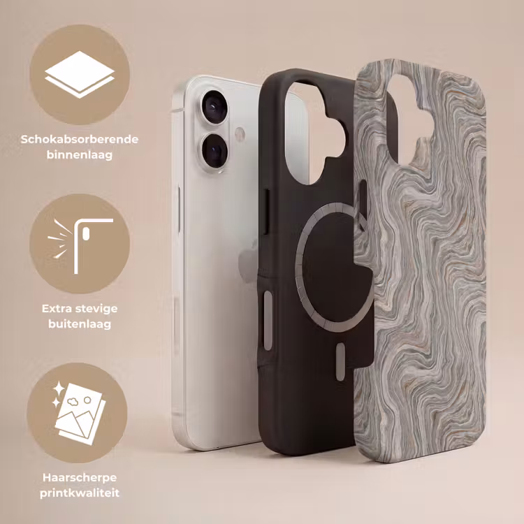 Patroon - Textuur - Grijs Toughcase MagSafe Apple iPhone 17 klein 1017 -USP_Lagen_NL