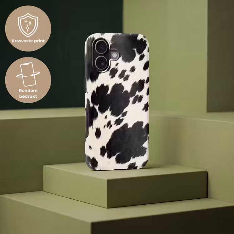 Patroon - Vacht - Zwart - Wit Toughcase MagSafe Apple iPhone 17 klein -USP_PrintM_NL