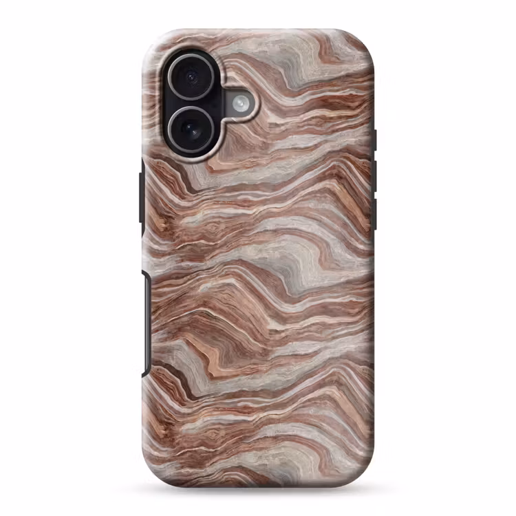 Patroon - Zandsteen - Travertijn Toughcase MagSafe Apple iPhone 17 klein 1017 -3d