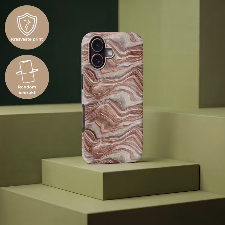 Patroon - Zandsteen - Travertijn Toughcase MagSafe Apple iPhone 17 klein 1017 -USP_PrintM_NL
