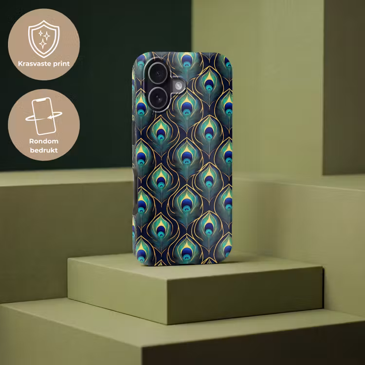 Pauw - Veren - Groen Toughcase MagSafe Apple iPhone 17 klein 1017 -USP_PrintM_NL