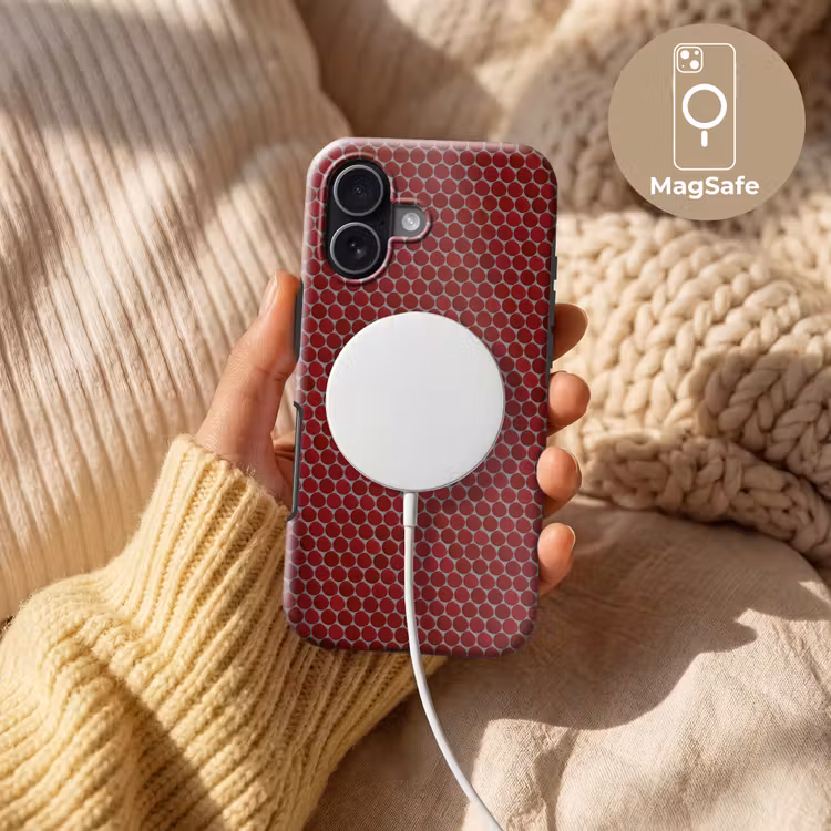 Penny - Mozaïek - Rond - Rood Toughcase MagSafe Apple iPhone 17 klein 1017 -USP_MagsafeV