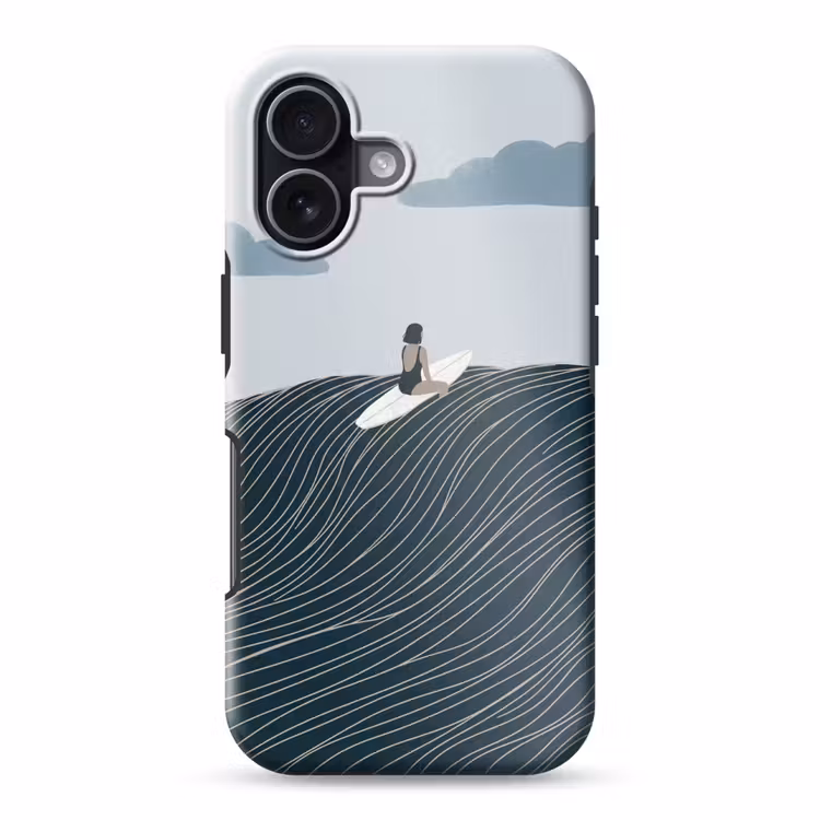 Persoon - Surfen - Oceaan - Natuur - Modern Toughcase MagSafe Apple iPhone 17 klein -3d