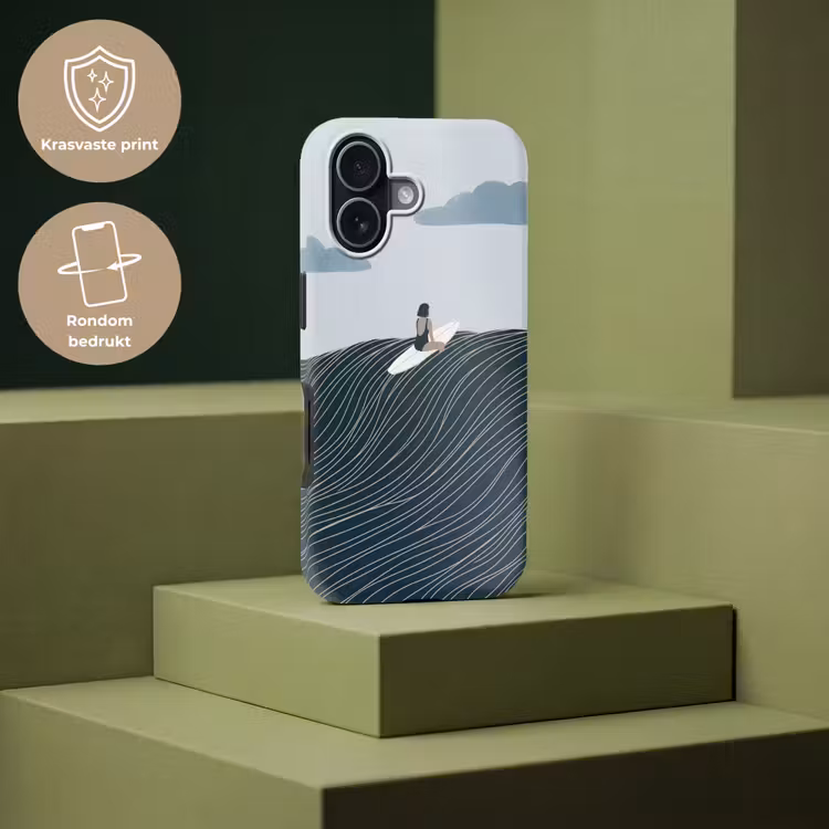 Persoon - Surfen - Oceaan - Natuur - Modern Toughcase MagSafe Apple iPhone 17 klein -USP_PrintM_NL