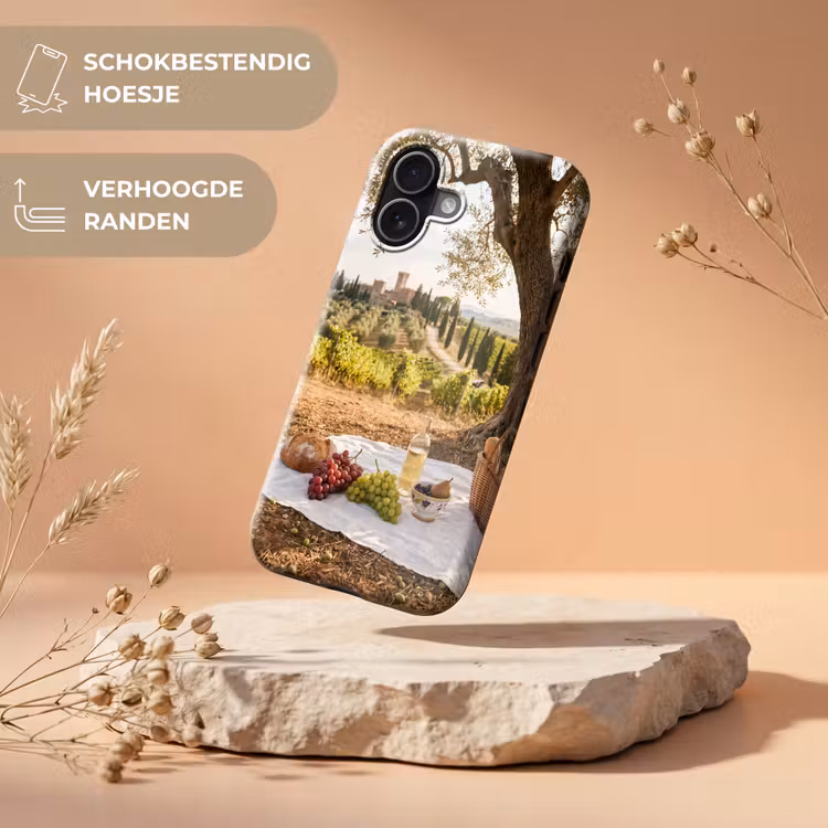 Picknick - Wijngaard - Landschap - Zomer - Eten Toughcase MagSafe Apple iPhone 17 klein -USP_RandenV_NL