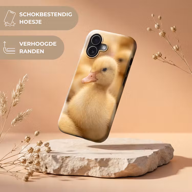 Pijltje - Eend - Natuur - Geel Toughcase MagSafe Apple iPhone 17 klein -USP_RandenV_NL