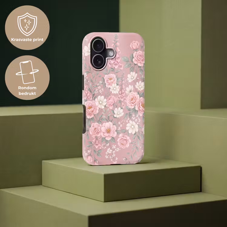 Pioenrozen - Vingerhoedskruid - Pink Toughcase MagSafe Apple iPhone 17 klein -USP_PrintM_NL