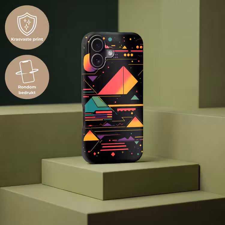 Piramides - Cirkels - Neonkleuren - Geometrisch Toughcase MagSafe Apple iPhone 17 klein -USP_PrintM_NL