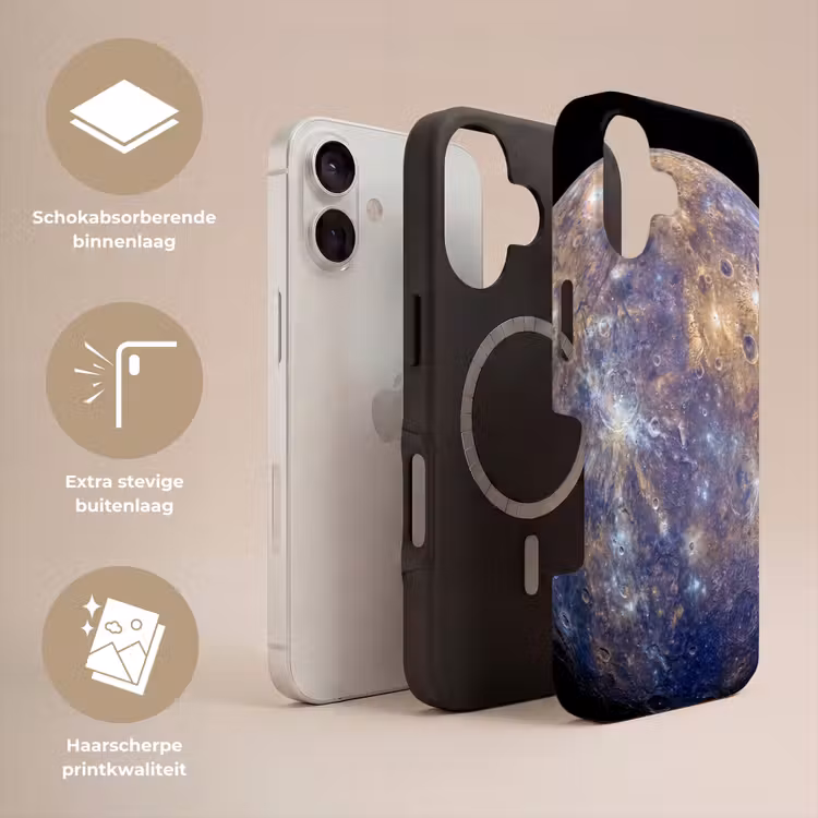 Telefoonhoesje Toughcase - Planeet - Kraters - Ruimte - Planeet - Kraters - Ruimte Toughcase MagSafe Apple iPhone 17 klein