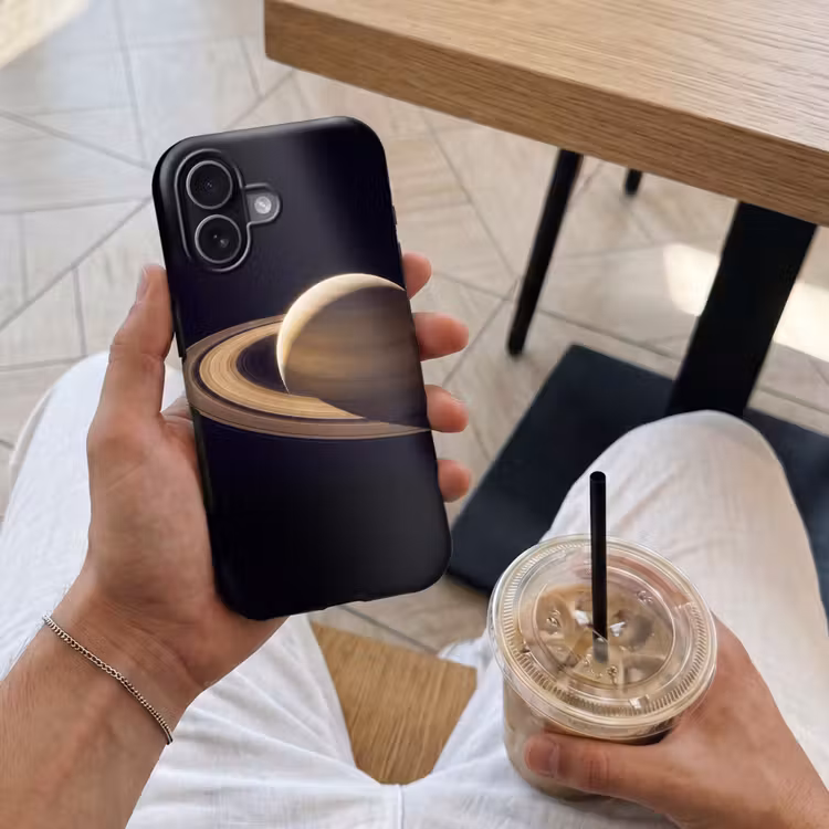 Telefoonhoesje Toughcase - Planeet - Ringen - Ruimte - Planeet - Ringen - Ruimte Toughcase MagSafe Apple iPhone 17 klein