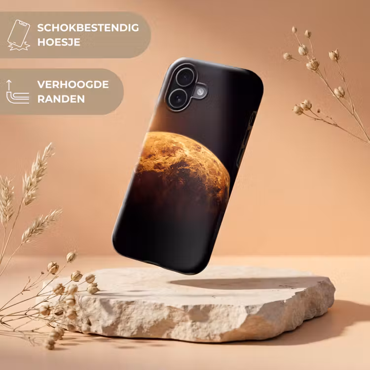 Telefoonhoesje Toughcase - Planeet - Ruimte - Oranje - Planeet - Ruimte - Oranje Toughcase MagSafe Apple iPhone 17 klein