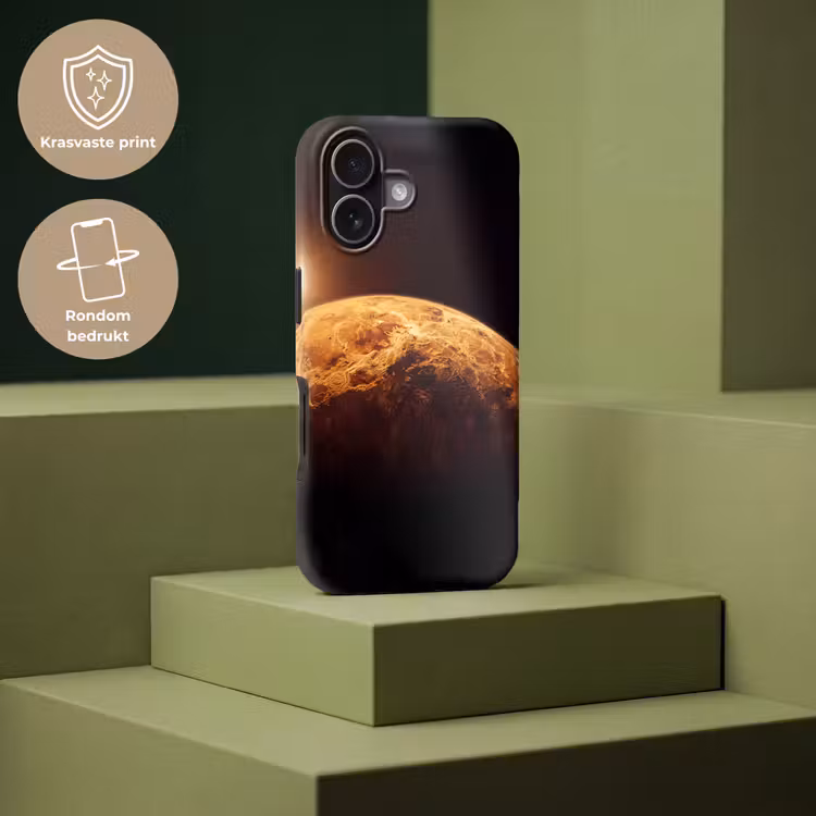 Telefoonhoesje Toughcase - Planeet - Ruimte - Oranje - Planeet - Ruimte - Oranje Toughcase MagSafe Apple iPhone 17 klein