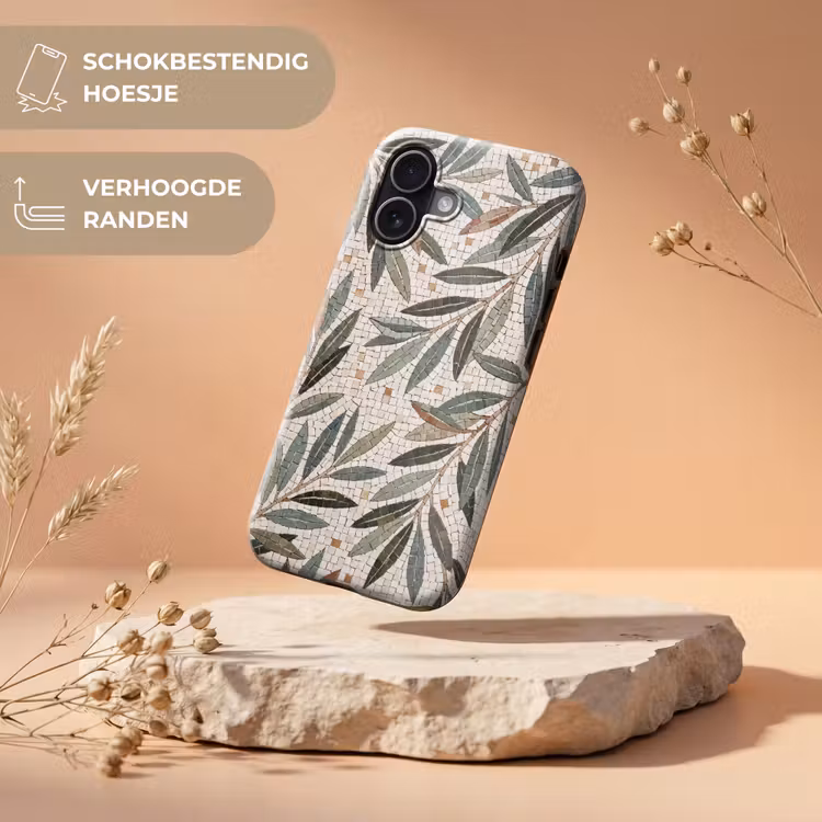Plant - Blad - Mozaïek - Groen Toughcase MagSafe Apple iPhone 17 klein -USP_RandenV_NL