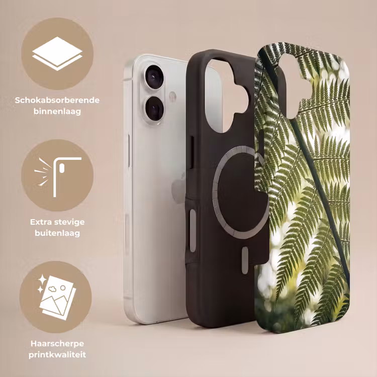 Plant - Blad - Natuur - Groen - Detail Toughcase MagSafe Apple iPhone 17 klein -USP_Lagen_NL