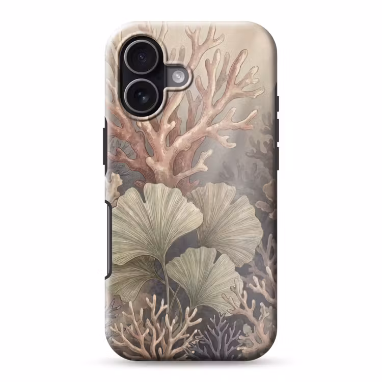 Plant - Bladeren - Zee - Illustratie - Groen Toughcase MagSafe Apple iPhone 17 klein -3d