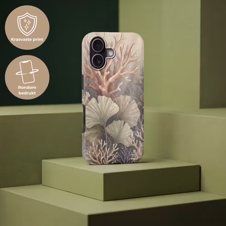 Plant - Bladeren - Zee - Illustratie - Groen Toughcase MagSafe Apple iPhone 17 klein -USP_PrintM_NL