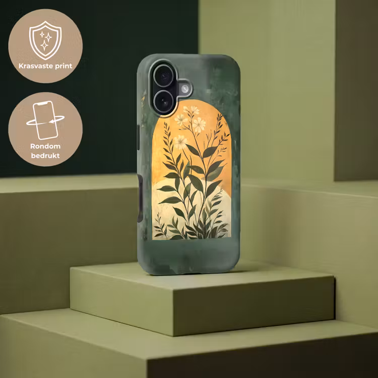 Plant - Bloemen - Wit Toughcase MagSafe Apple iPhone 17 klein -USP_PrintM_NL