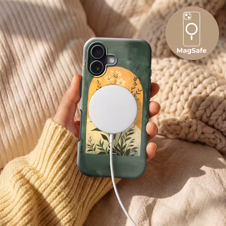 Plant - Bloemen - Wit Toughcase MagSafe Apple iPhone 17 klein -USP_MagsafeV