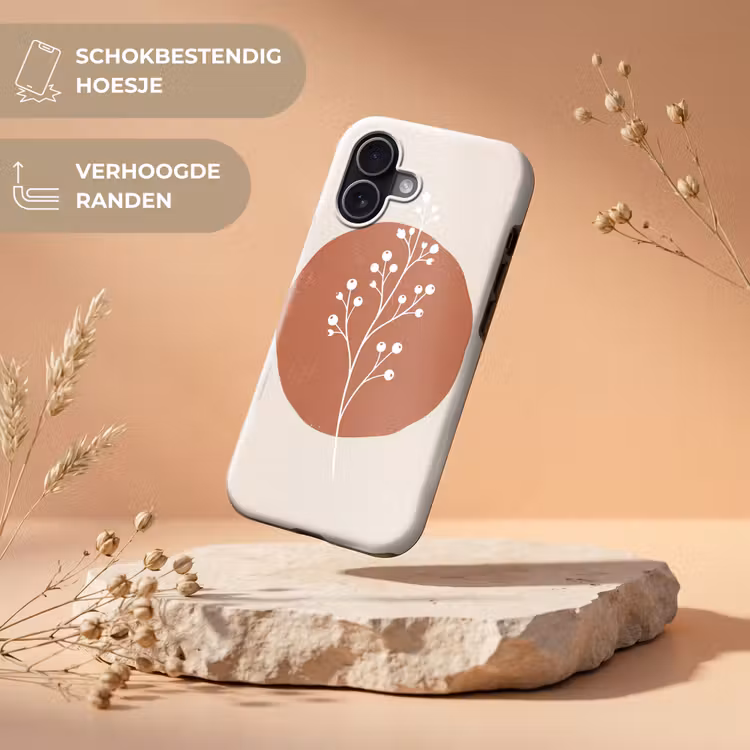 Plant - Tak - Abstract - Modern - Wit Toughcase MagSafe Apple iPhone 17 klein -USP_RandenV_NL