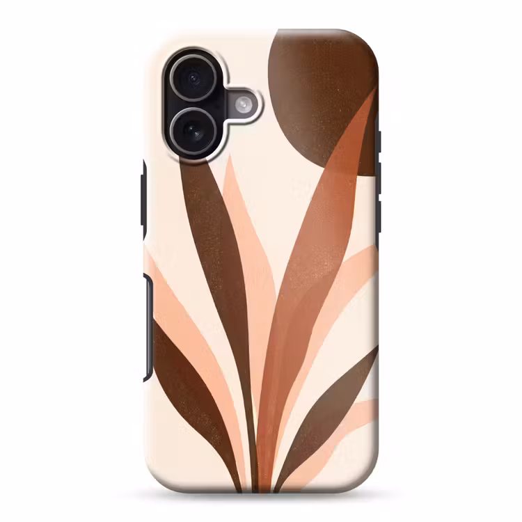 Planten - Abstract - Natuur - Bruin Toughcase MagSafe Apple iPhone 17 klein -3d