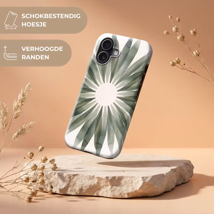 Planten - Abstract - Waterverf - Groen - Natuur Toughcase MagSafe Apple iPhone 17 klein -USP_RandenV_NL