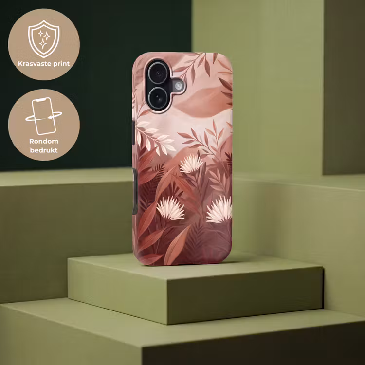 Planten - Bladeren - Botanisch - Modern - Bruin Toughcase MagSafe Apple iPhone 17 klein -USP_PrintM_NL