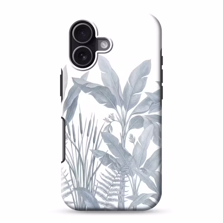 Planten - Bladeren - Natuur - Grijs Toughcase MagSafe Apple iPhone 17 klein -3d