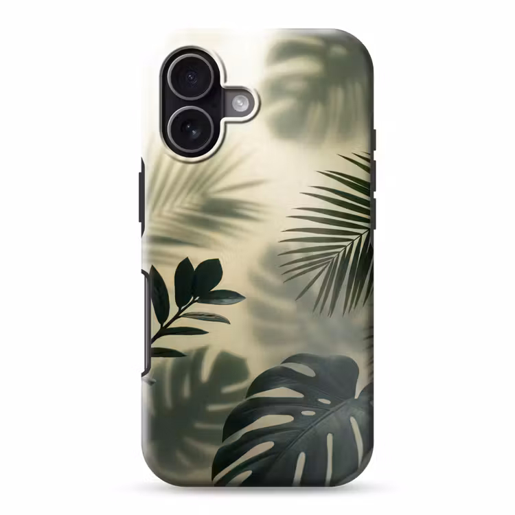 Planten - Bladeren - Schaduwen - Groen - Modern Toughcase MagSafe Apple iPhone 17 klein -3d