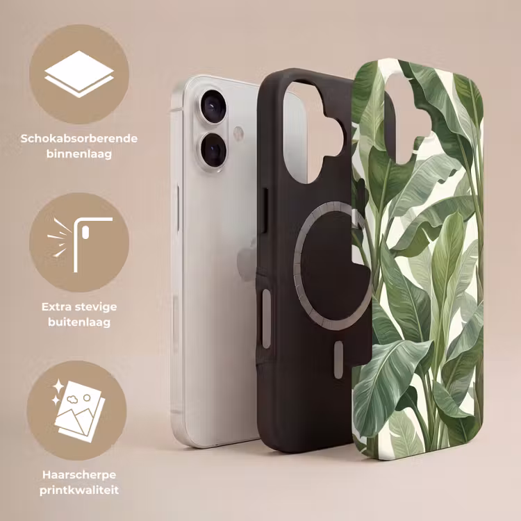 Planten - Bladeren - Tropisch - Groen Toughcase MagSafe Apple iPhone 17 klein -USP_Lagen_NL