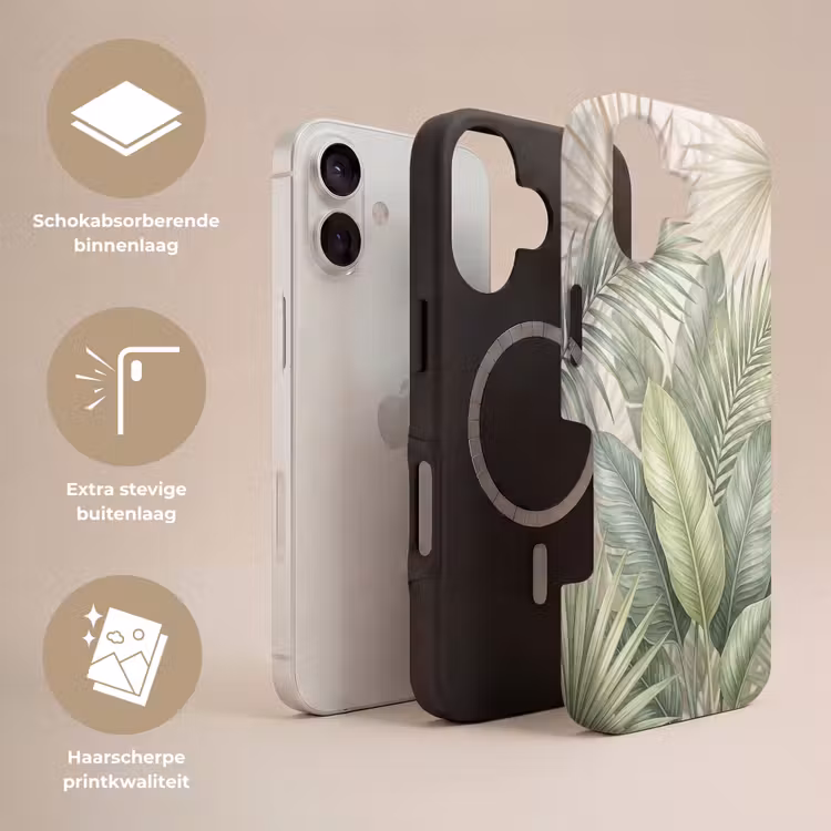 Planten - Tropisch - Bladeren - Groen - Natuur Toughcase MagSafe Apple iPhone 17 klein -USP_Lagen_NL
