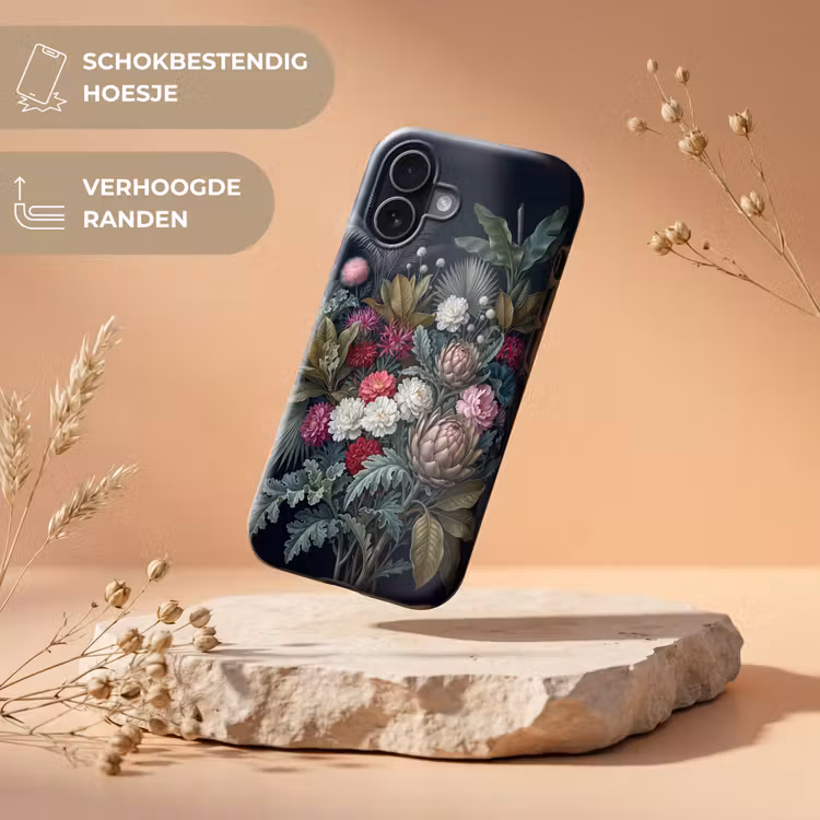 Planten - Tropisch - Botanisch - Donker - Groen Toughcase MagSafe Apple iPhone 17 klein -USP_RandenV_NL