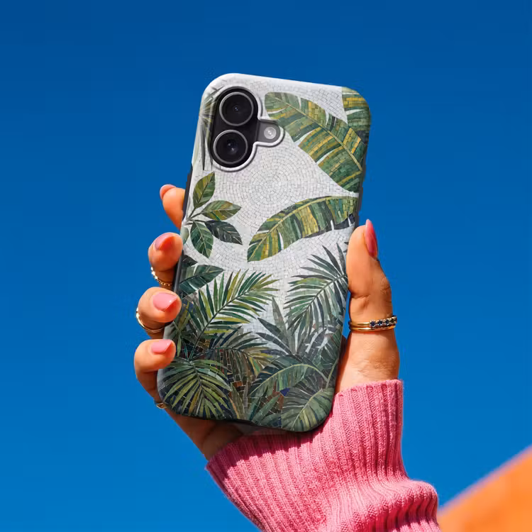 Planten - Tropisch - Mozaïek - Groen - Natuur Toughcase MagSafe Apple iPhone 17 klein -Sfeer1V