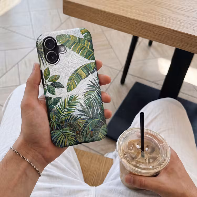 Planten - Tropisch - Mozaïek - Groen - Natuur Toughcase MagSafe Apple iPhone 17 klein -Sfeer1M