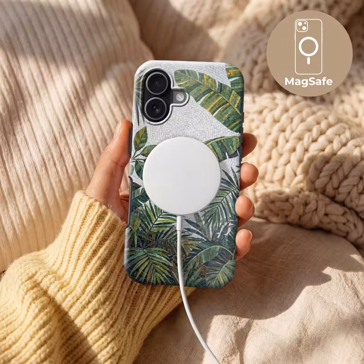 Planten - Tropisch - Mozaïek - Groen - Natuur Toughcase MagSafe Apple iPhone 17 klein -USP_MagsafeV