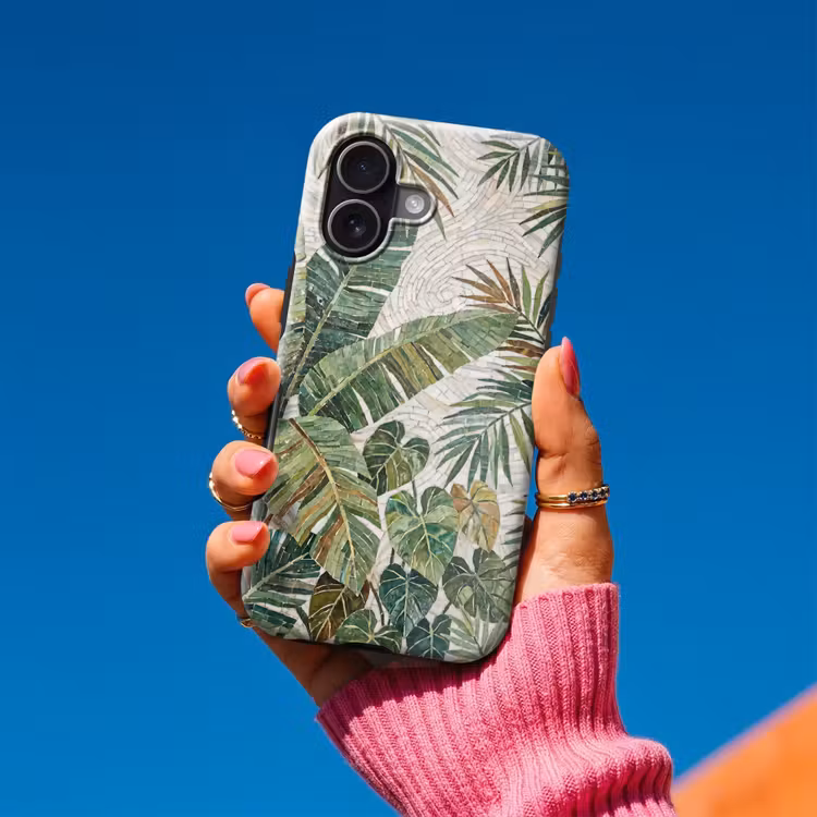 Planten - Tropisch - Mozaïek - Natuur - Groen Toughcase MagSafe Apple iPhone 17 klein -Sfeer1V
