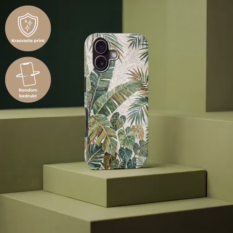 Planten - Tropisch - Mozaïek - Natuur - Groen Toughcase MagSafe Apple iPhone 17 klein -USP_PrintM_NL