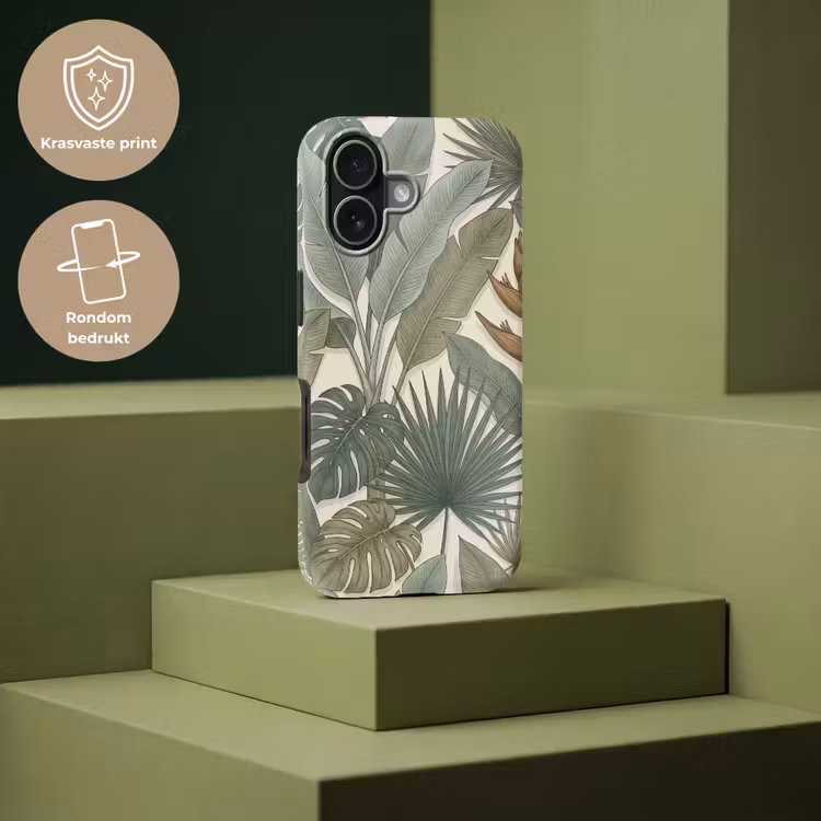 Planten - Tropisch - Natuur - Illustratie - Groen Toughcase MagSafe Apple iPhone 17 klein -USP_PrintM_NL