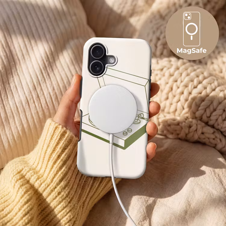 Platenspeler - Vinyl - Muziek - Minimalistisch - Groen Toughcase MagSafe Apple iPhone 17 klein -USP_MagsafeV